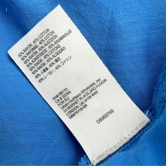 Free People Later Days Strappy Satin Midi Button Front  Dress Blue Size 10 - Picture 12 of 12